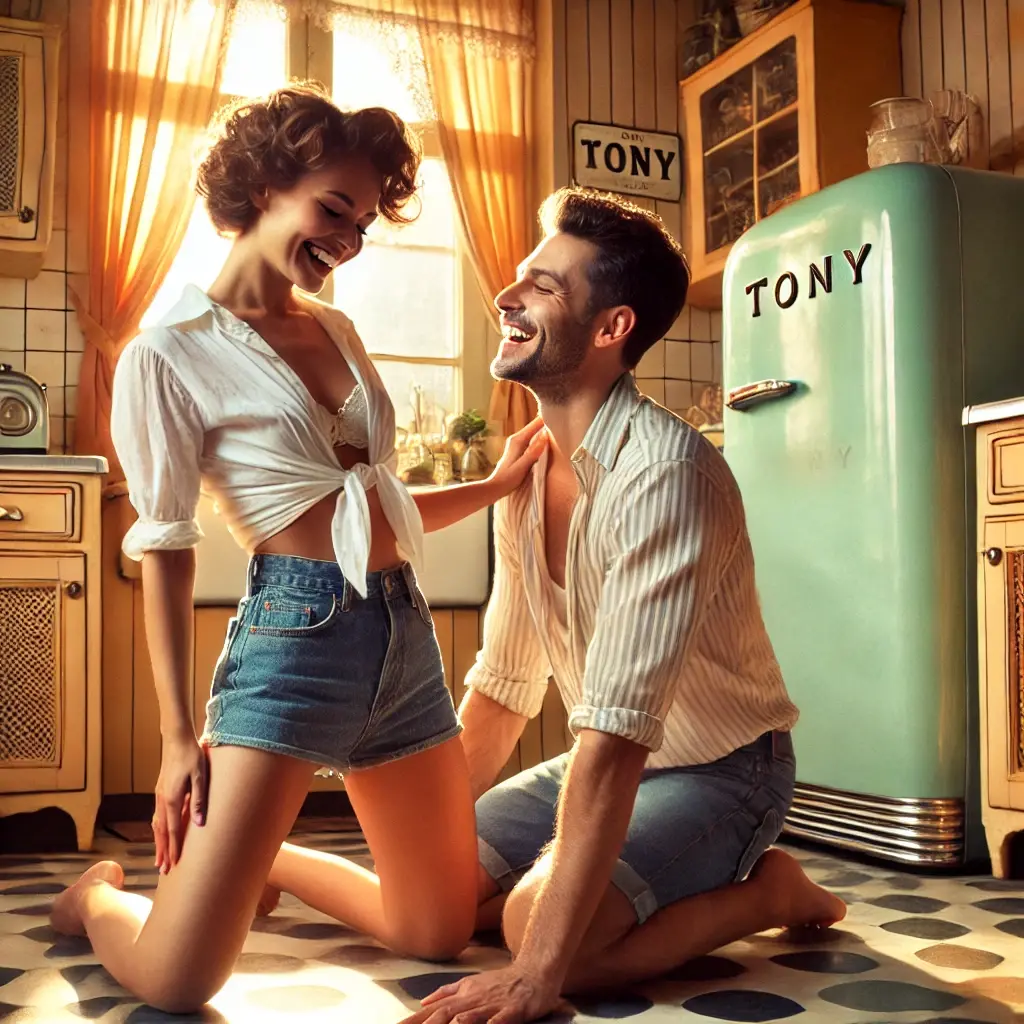 Ulla (23) und Tony (28) in der Küche