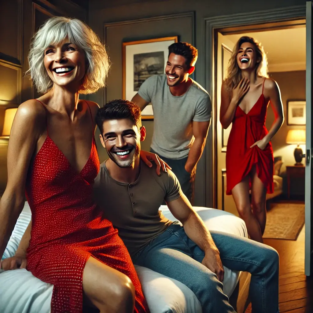 Marlene (55) Tony (27), Marlene 
						(56), Jürgen (26), Freundin der Schwester (26)
