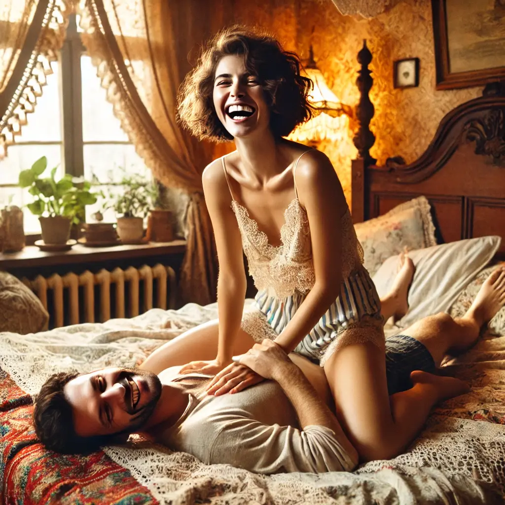 Ulla (42) und Tony (47) vor Buchhandlung